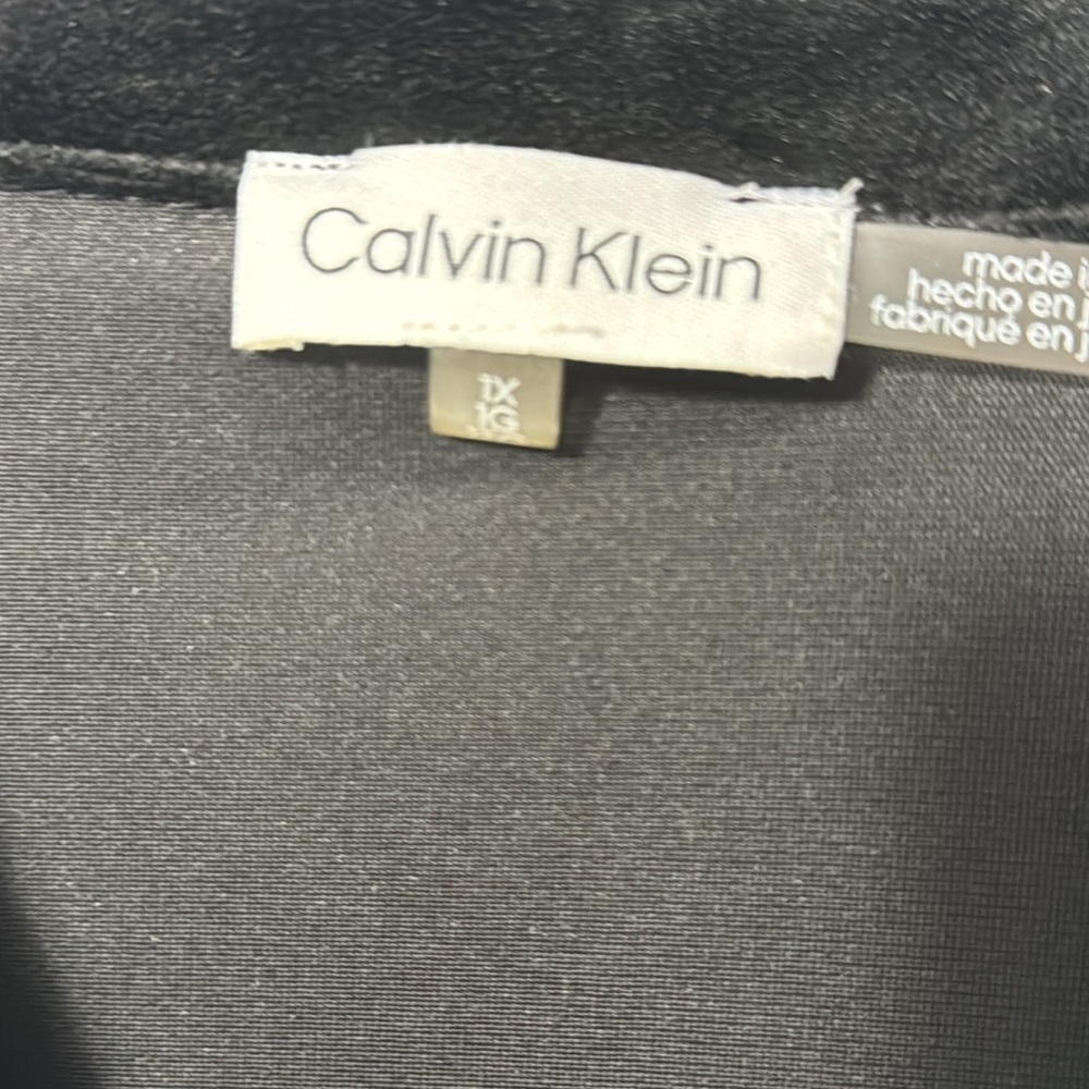 Calvin Klein Black Velour Button Front Shirts in Size 1X & 2x - Picture 12 of 12